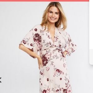 Long pink Jessica Simpson maternity gown